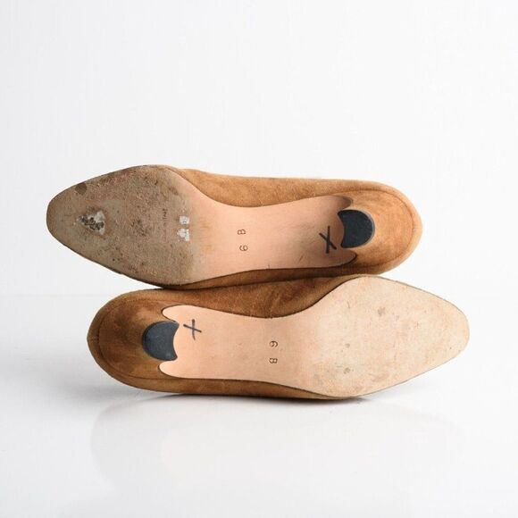 Vintage Escada Womens Brown Suede Lace Up Heels Shoes Bootie US 6 Made Italy - Picture 8 of 8